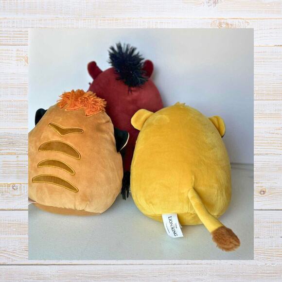 Squishmallows Disney Lion King Trio 8" Plush Simba Timon Pumbaa Stuffed Toy Set - Picture 3 of 3